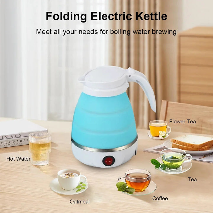 Portable Foldable Electric Kettle – 600ML Travel & Camping Water Heater